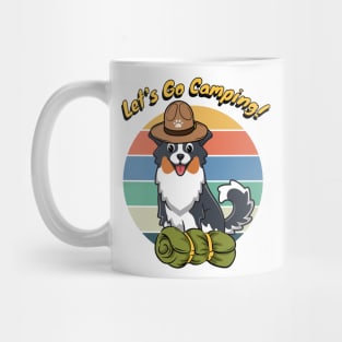 Funny Collie Dog Wants to go Camping Mug